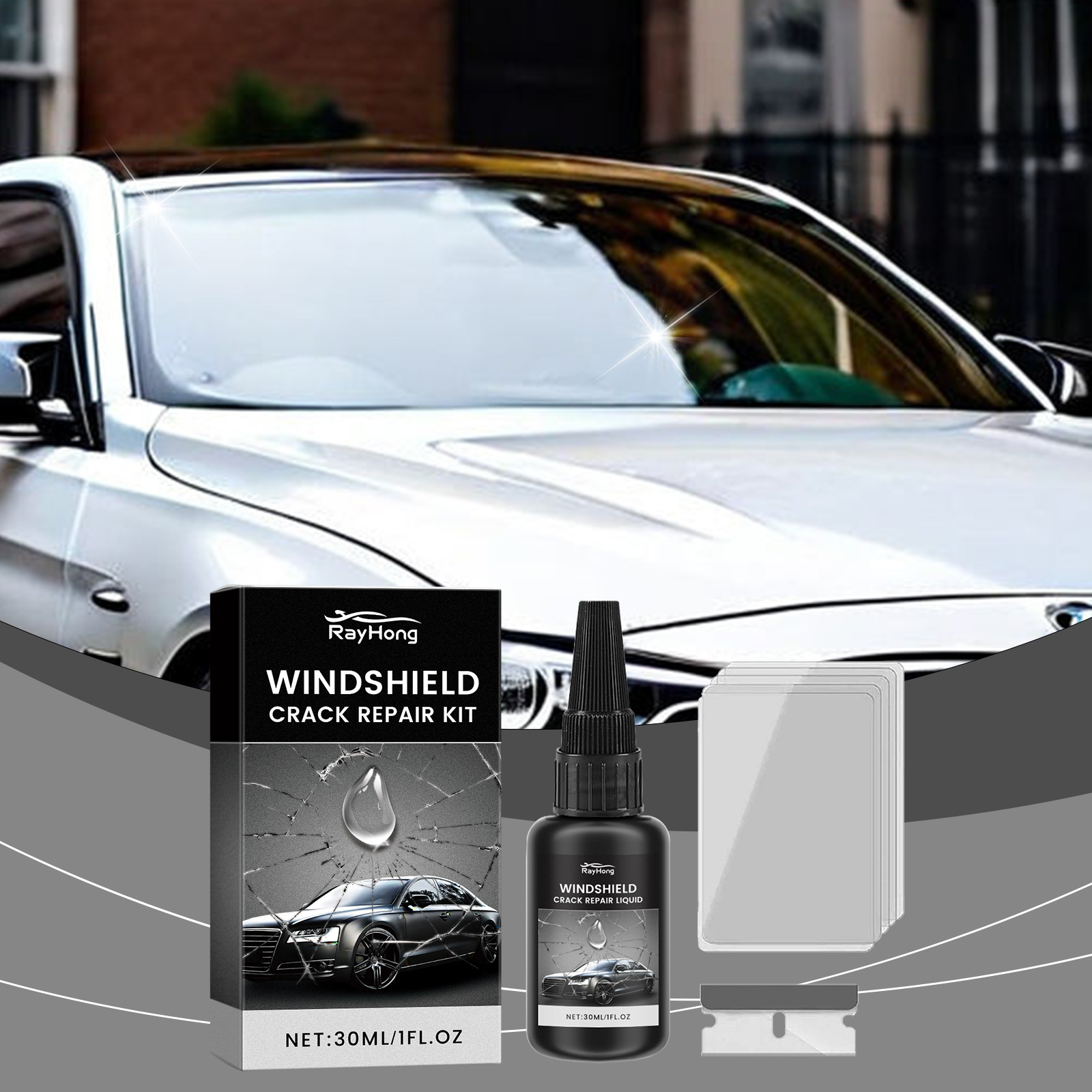 Liquid Uv Glue Kit - Ön Cam Onarım Yapıştırıcısı - Ön