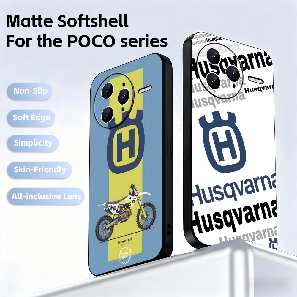 Xiaomi Poco X6 - Sıcak motosiklet H-Husqvarna Telefon Kılıfı Xiaomi