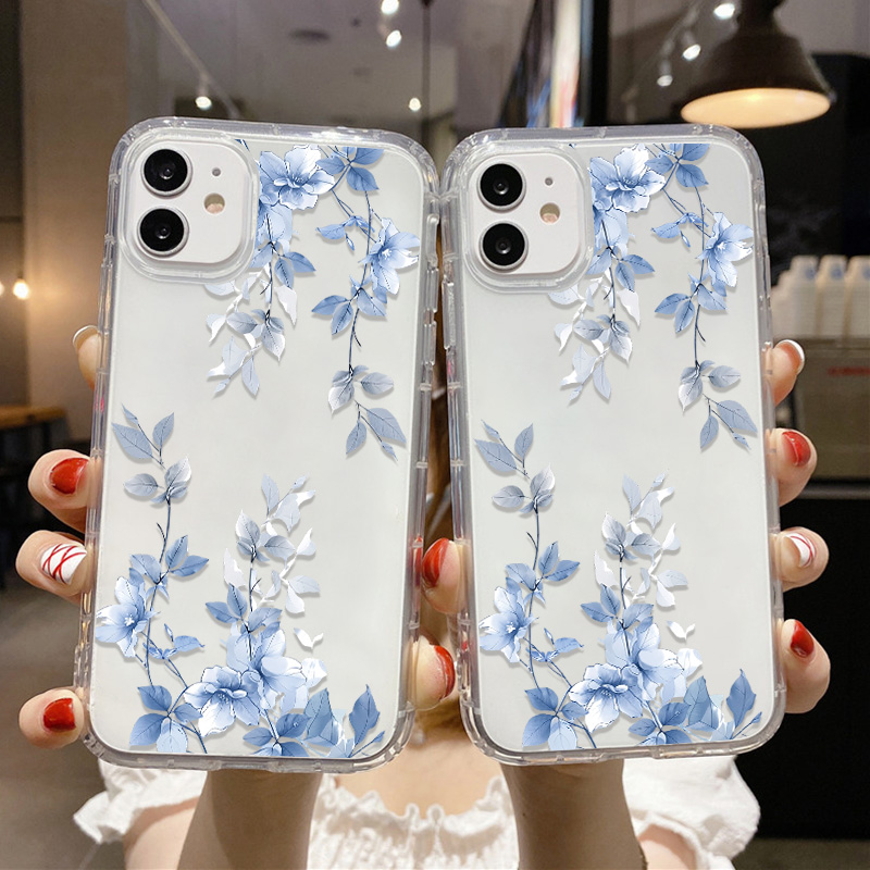 Mavi Çiçek Desenli Şeffaf Tele - Apple Iphone 15 Pro Max incelemesi ve fiyatı