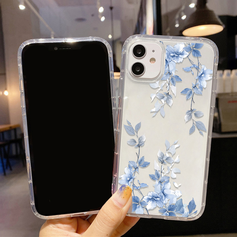 Mavi Çiçek Desenli Şeffaf Tele - Apple Iphone 15 Pro Max incelemesi ve fiyatı